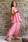 Nonni Gingham Ruffle Front Tank Sherbet Coral